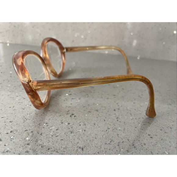Bausch & Lomb B&L Eyeglasses Frames ONLY round oversized Italy 55-17-140 brown - Picture 3 of 15